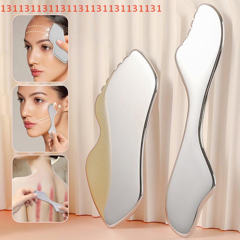 Facial Lifting Muscle Relaxing Pain Relief Body Scraping Tool for Head Neck And Back Stainless Steel Gua Sha Board Massager
