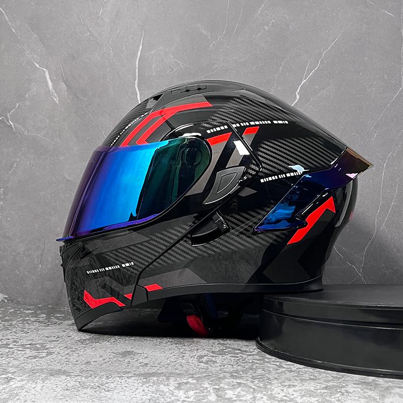 Motorcycle helmets Double Visors Modular Flip Up helmet DOT approved Full face casque moto racing Motocross helmet DOT