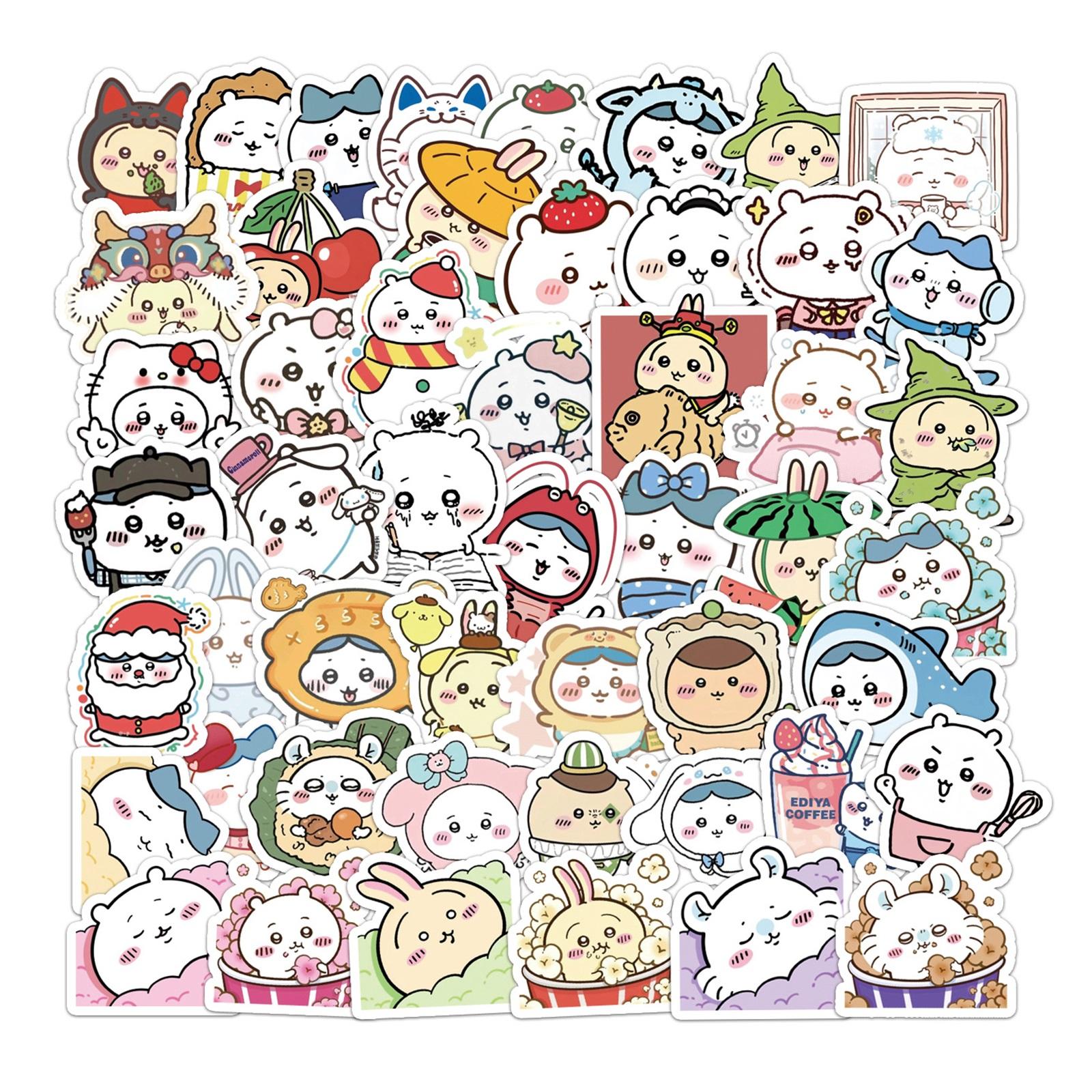 

50 Pc Cute Cartoon Phone Case Decoration Sweet Potato Sticker one size
