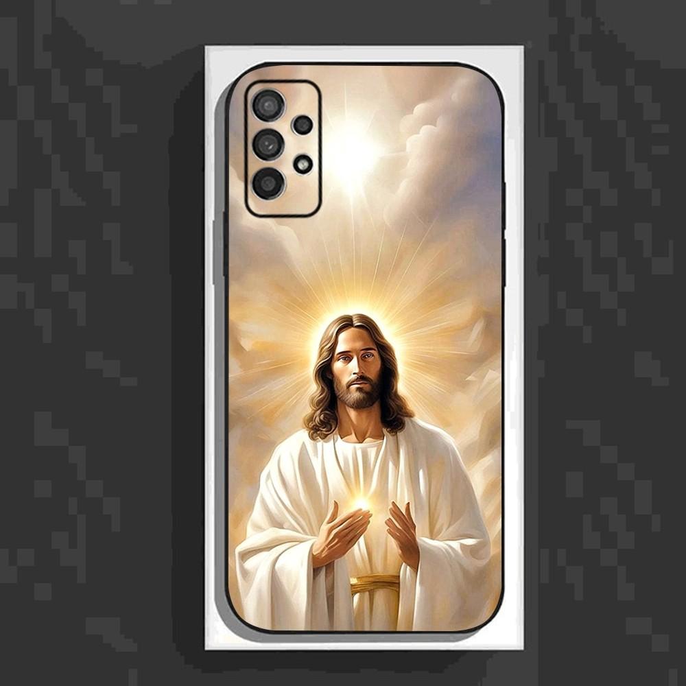 God Jesus Pray Cover Phone Case For Samsung Galaxy A13,A21s,A22,A31,A32,A52,A53,A71,A80,A91 Soft Black Cover