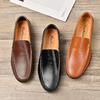 Summer Breathable Leather Doudou Shoes Men's Wear-resistant Non-slip Soft-soled Casual Leather Shoes Men's One-pedal Lazy Shoes Driving Shoes