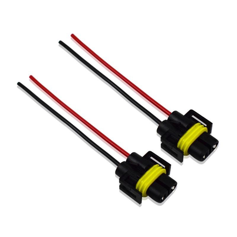 2PCS H11 H8 H9 9005 880 H16JP Wiring Harness Waterproof Male Female Socket Connector Plug Extension Pigtail for Car LED HID