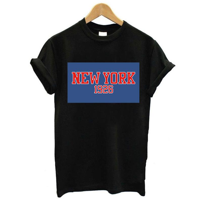 Women T-Shirts New York Pirnt Oversized T Shirt Female Tops Harajuku Aesthetic 90S Graphic Punk Kawaii Clothing Ladies Tshirt