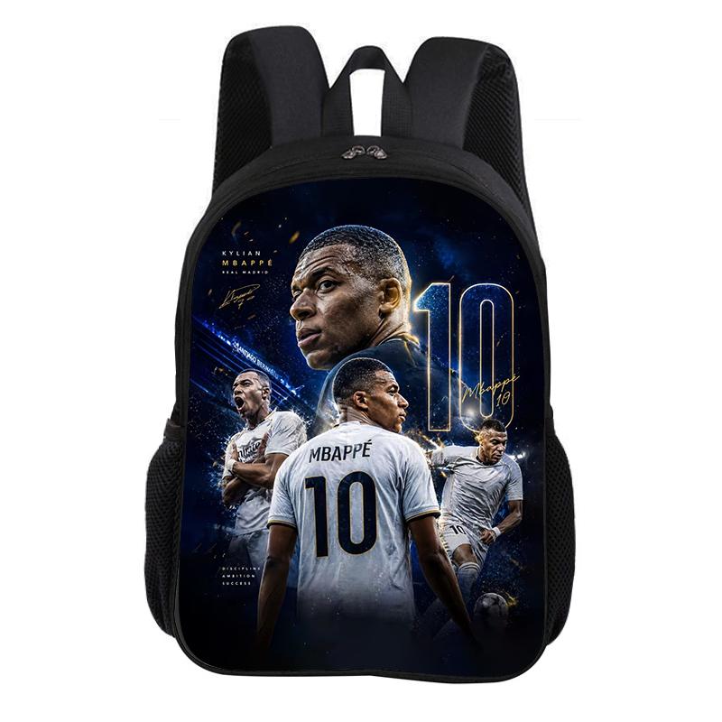 M-Mbappe Tornister Szkolny Gwiazda Piłki Nożnej Plecak Dziecięcy Plecak Plecak Modny Tornister Piłkarski Sportowy Plecak Prezent dla Dzieci