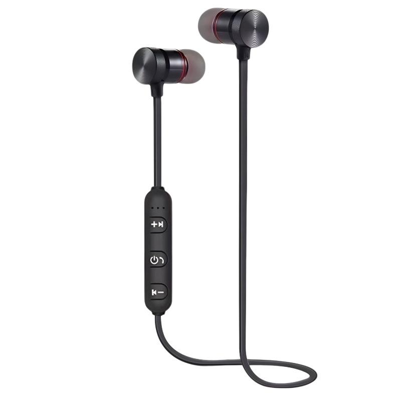 Bluetooth 5.0 Binaural Stereo Sports Earphones: Magnetic, Noise-Reducing, Long Standby for Running