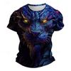 Men's T-Shirts Retro Animal Street 3d Print Short Sleeves Vintage Top T Shirt For Men Clothing Oversized Shirt Tee Summer T-Shirts Men’s