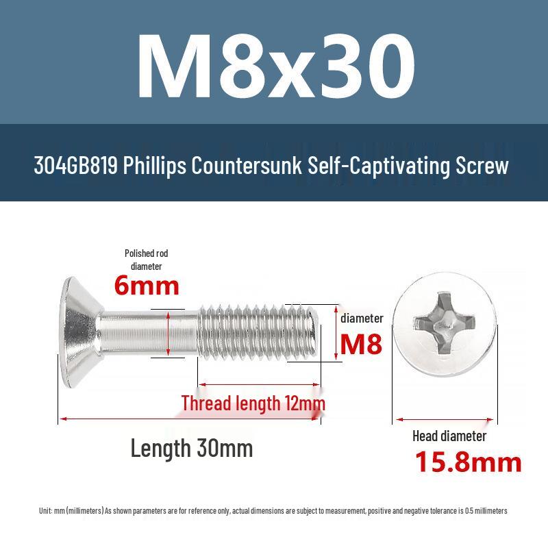 Yigu 304 Edelstahl Sicherungsschrauben M3 M4 M5