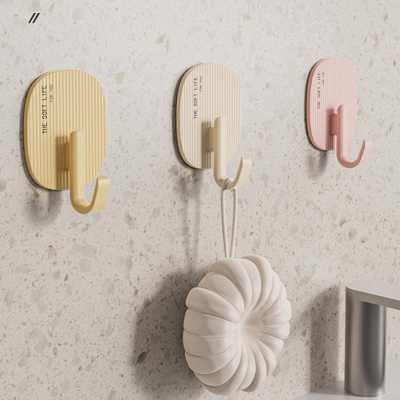 4pcs Light Luxury Hooks Strong Traceless Hook Multifunctional Key Coat Towel Hanger Hook kitchen bathroom Organizer Accessories