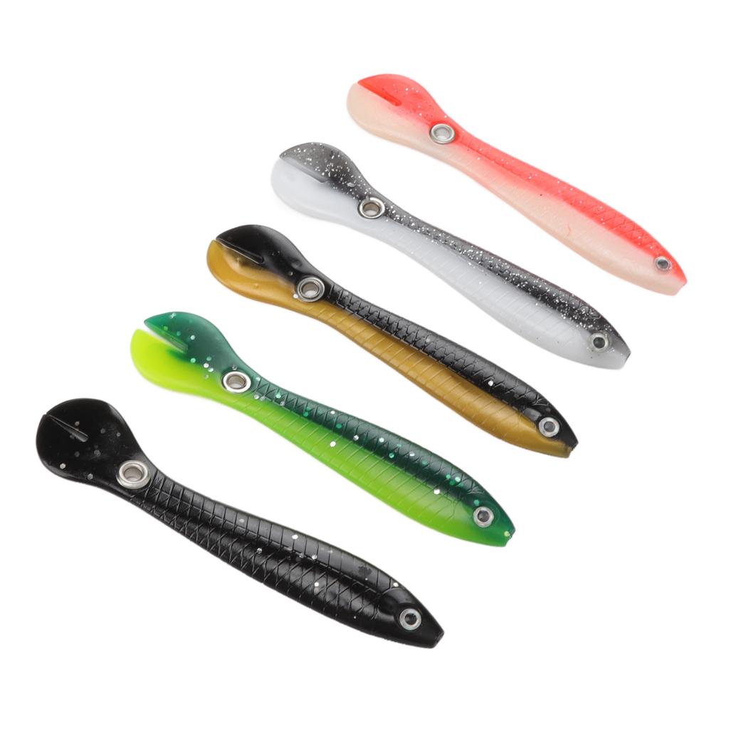 5 Pcs Loach Fishing Lure 10cm High Simulation 3D Eyes Soft Flexible Vivid Loach Bait Fishing Lure