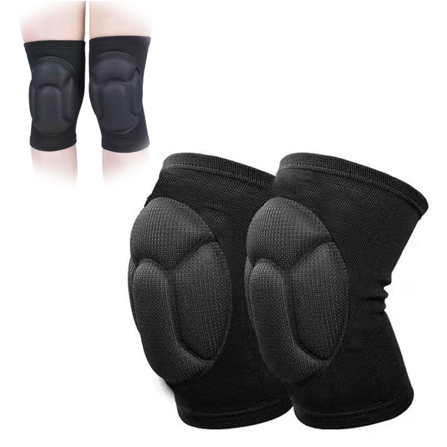 

EsiFare Knee Sponge Knee Pads for and Outdoor Thick Sponge for Stable Pressure Ergonomic and Adjustable Fit for Skipping and Mountain Size Supports,