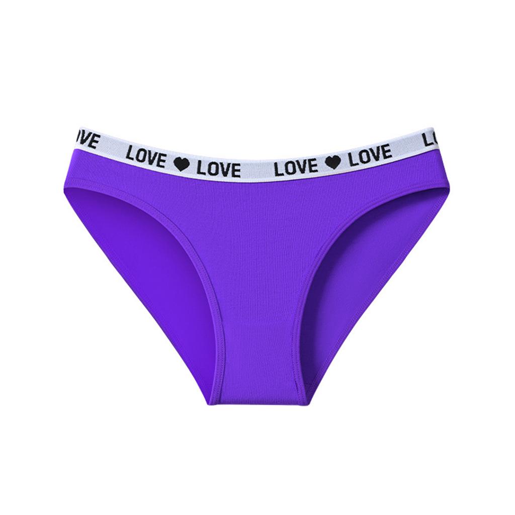 Women's Seamless Low- Letter Print Bikini Panties for Sports and Casual Wear