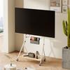 Small Spaces Floor TV Stand Rolling TV Cart for 32-55 Inch TV Screen Up To 110 LBS Modern Living Room TV Stands VESA 400*400 Mmm