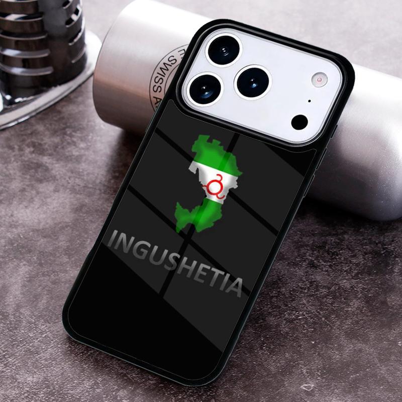 Ingushetia Flag soft Phone Case for iPhone 17 16 15 Pro Max Air 14 13 12 11 Plus Shockproof Cover