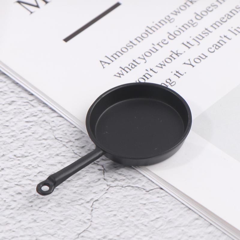 3Pcs/Set Dollhouse Miniature Metal Saucepan Simulation Kitchen Pan Model Toys