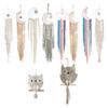 Woven Wall Hanging Wall Decoration with Long Tassel- White Cotton Handmade Home Decor Art Craft for Bedroom Dorm Garden