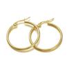 Trendy Stainless Steel Round Hoop Earrings for Men and Women