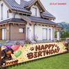 Sausage Dog Birthday Banner, Cute Balloon Cake Pattern, Outdoor Garden Fence Dog-themed Party Decor