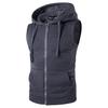 Men Hooded Waistcoat Fashion Brand Male Sleeveless Jacket Zipper Casual Cotton Men Vest