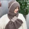 Winter Knitted Hat Kangkang Thickened One Piece Women's Warm Squirrel Fleece Lined Wool Hat Windproof Snow Hat