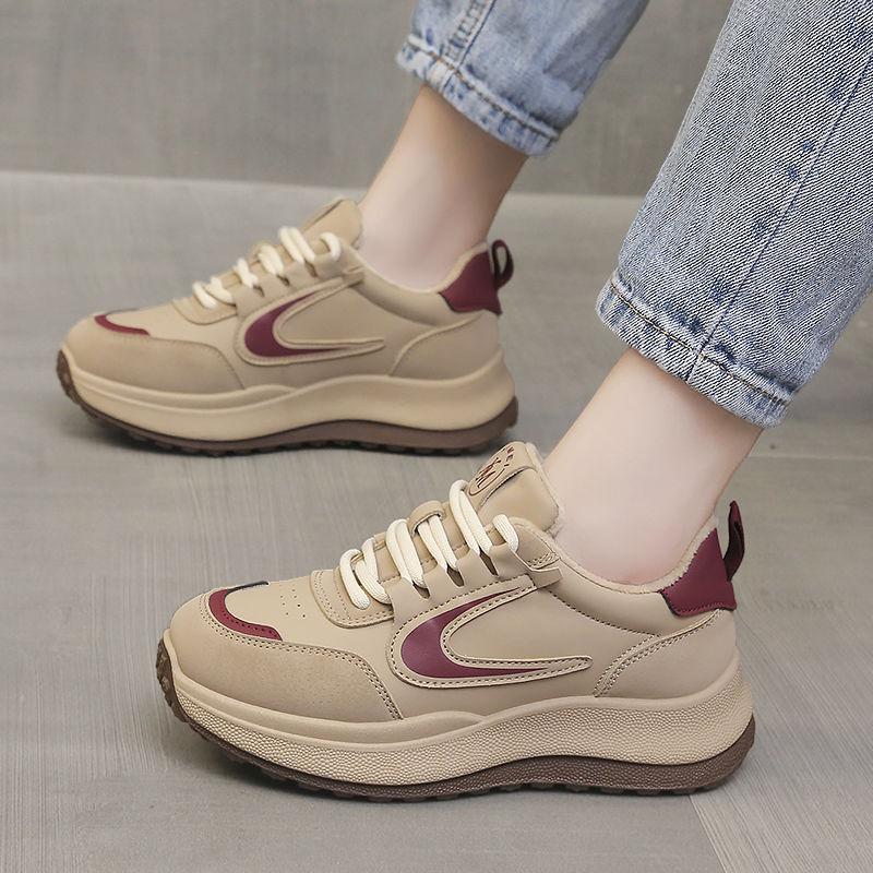 Thick-soled velvet sports dad shoes women's 2025 new winter warm cotton shoes Forrest Gump casual shoes