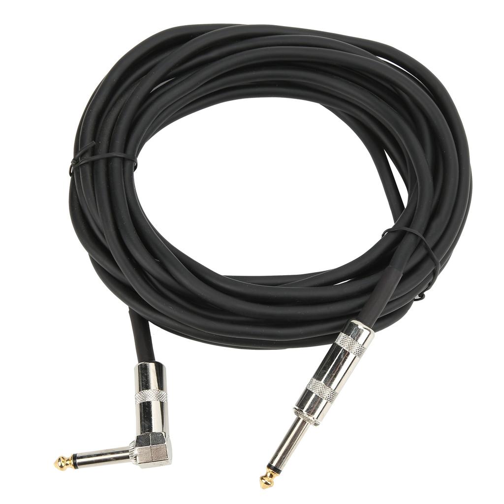 Guitar Cable Right Angle to Straight 6.35mm Audio AMP Cord for Professional Stage Playing