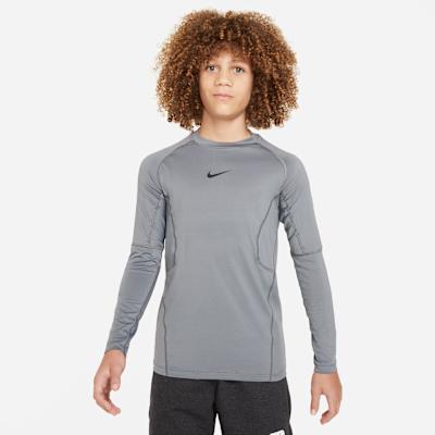 Nike T Shirt Kids  Apparel Long Sleeve Top Smoke Gray Kids  XL
