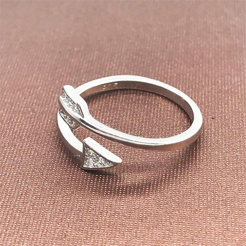 2 ks Prsteny se šipkami pro ženy Prsten Prsten Pásek Otevřený prsten na prst Nastavitelný prsten Kovový prsten