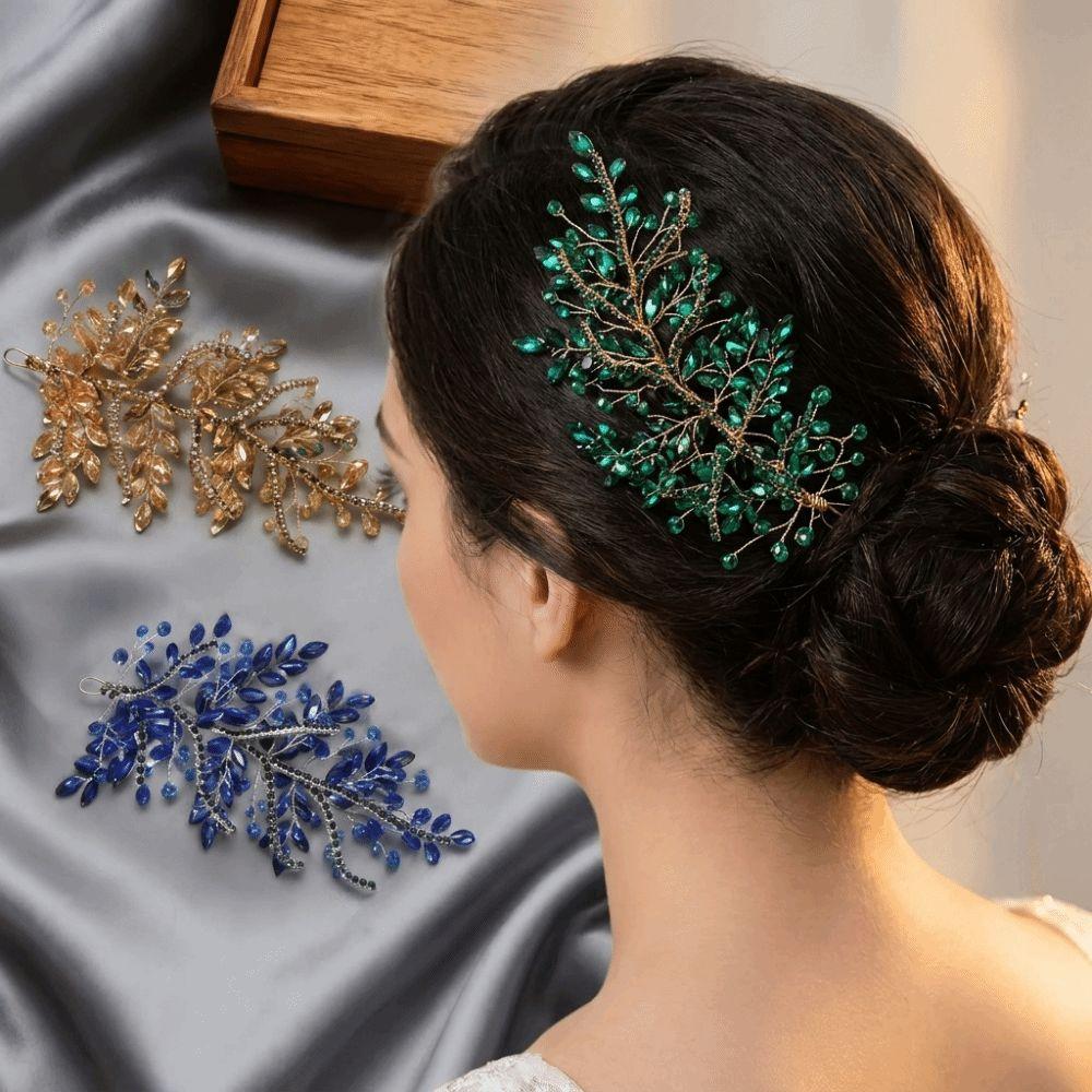Zinc Zinc Alloy Base Side Headdress Sparkling Formal Hair Accessories New Bridal Hairpiece Women