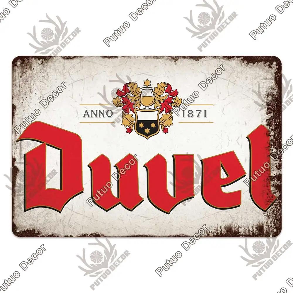 DORA Blechschild Putuo Dekor Biersorte Metallschild Vintage Blechschild Dekorative Plakette Wanddeko Bar Kneipe Man Cave Wohnzimmer Dekoration