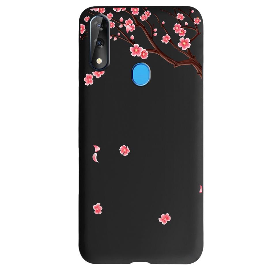 Etui do ZTE Blade V10 Modny Wzór Kwiatowy Serce Etui na Telefon do ZTE Blade V10 Vita V 10 Czarne Silikonowe Miękkie TPU Zderzak