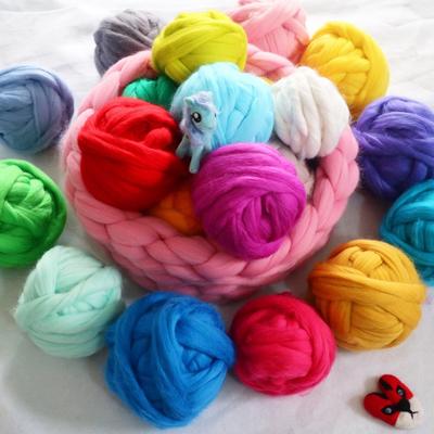 New 12pcs 12 Colors 5g Wool Fibre Roving For DIY Needle Felting Hand Spinning