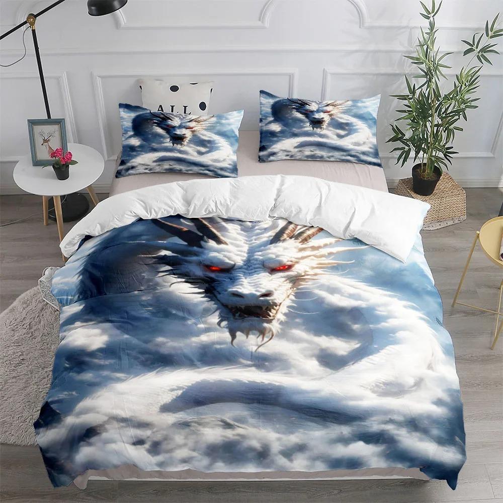 Dangerous Dragon Duvet Cover Set EU Single Double King US Twin Full Queen Size Bed Linen Set