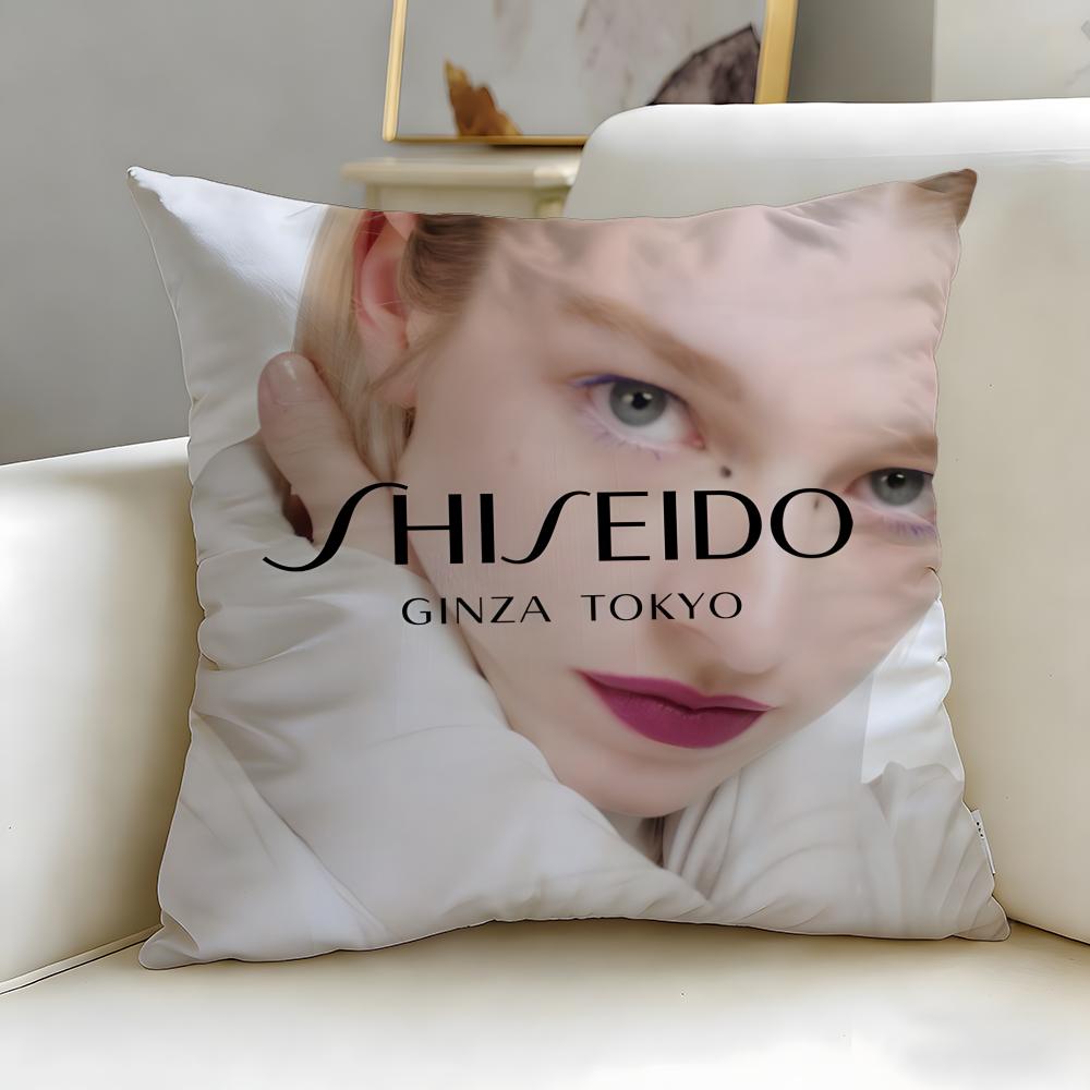 classic skincare brand Shiseido Cushion Cover Soft & Easy-Wash Pillow Case – Versatile for Couch, Bed, Travel and Office