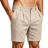 Men's Linen Casual Shorts for Summer - Lightweight Breathable Beach Vacation Shorts