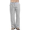 Men Linen Wide Leg Back Pocket Pants Summer Fashion Female Solid Male Streetwear Loose Trousers
