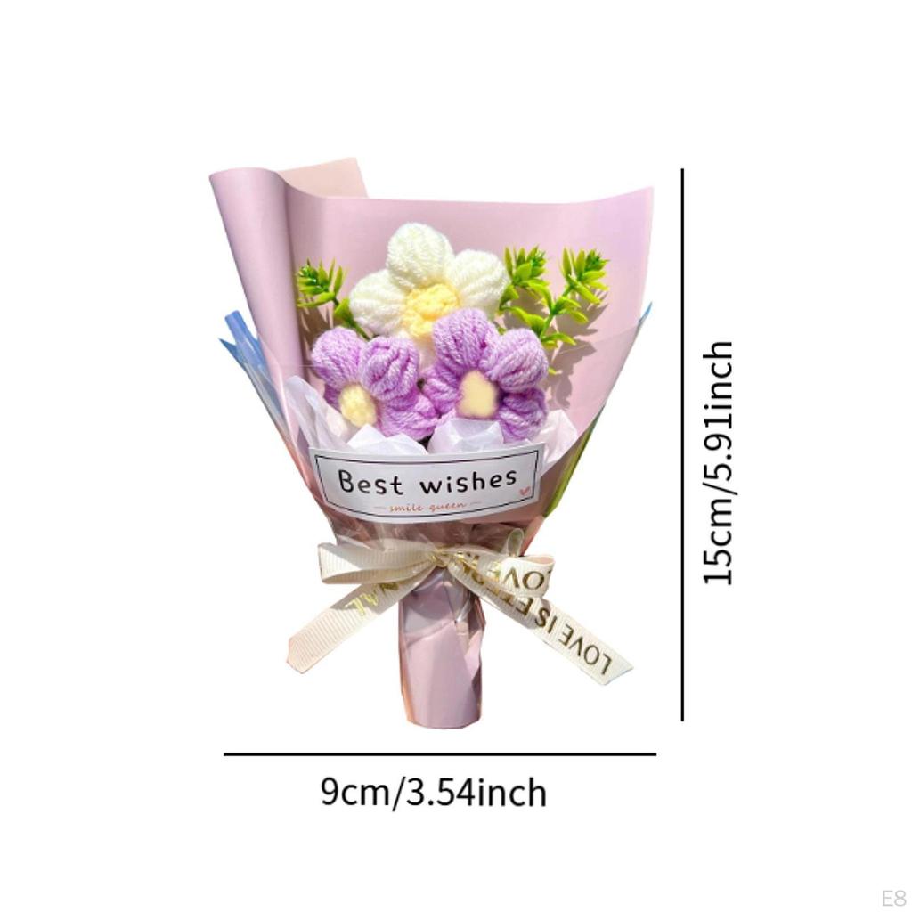 Häkelblumen Deko Strickblumenstrauß Muttertagsgeschenk von Tochter Sohn