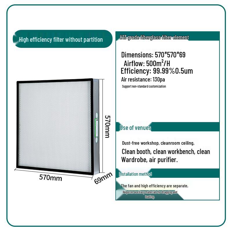 Industrial Air Purifier Fan Filter Unit for Cleanroom Laminar Flow Hood