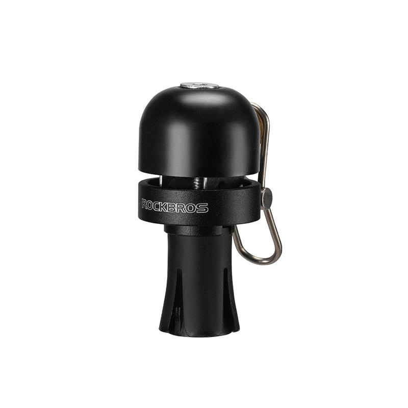 1Pc Aluminum Alloy Bike Bell Handlebar Plug Type 80Db Super Loud Safety Alarm Crisp Ringing Horn Cycling Accessories чёрный