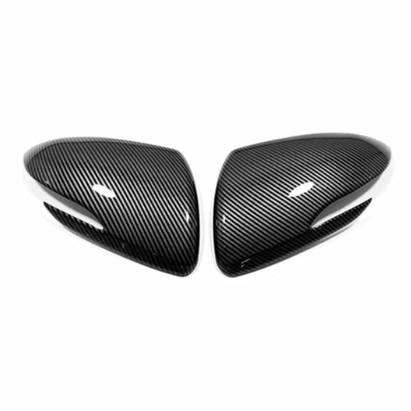 For Kia Rio YB 2018 Side Door Rearview Mirror Shell Cover Trim Protector Frame Sticker ABS Carbon Fiber Car Styling Accessories