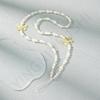 New sweet and cute long mobile phone chain, crystal beaded mobile phone lanyard, simple jewelry pendant.