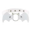 DIEZI Harajuku Bílý PU Kožený Kroužkový Choker Náhrdelník Pro Ženy Muže Vintage Gotický Hip Hope Nastavitelný Límcový Náhrdelník Šperky