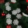 24Pcs/Pack Christmas Tree Decor Snowflake Party Holiday Christmas Ornaments Home Decor(10cm)