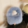 Autumn and winter fluffy imitation fox hair bag versatile portable plush dumpling bag