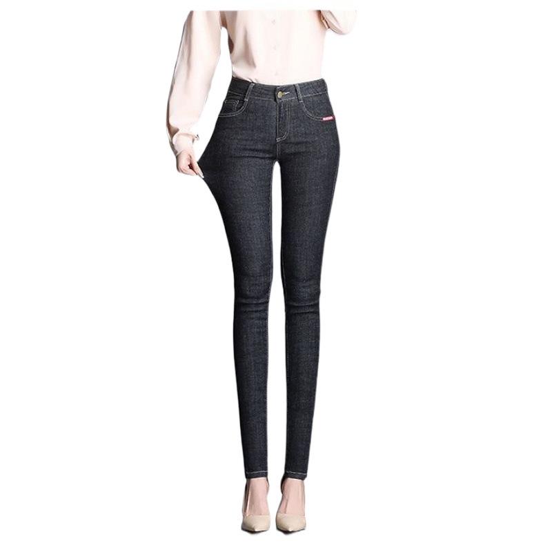 2024 Autumn/Winter Women's High-Waisted Stretch Jeans - Slim Fit Skinny Pants