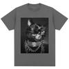 Funny Black Cat Y2k Kitten Meme Print T Shirt Men Women Vintage Fashion T-shirts Oversized Cotton Casual T-shirt