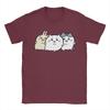Chubby Bloated Chiikawas Hachiware Usagi Hungry Eat Food Full Fat T Shirts Men's Cotton T-Shirt Tee Shirt Clothing Gift Idea