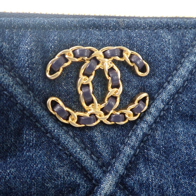 Chanel Clutch Bag Blue Denim Mens