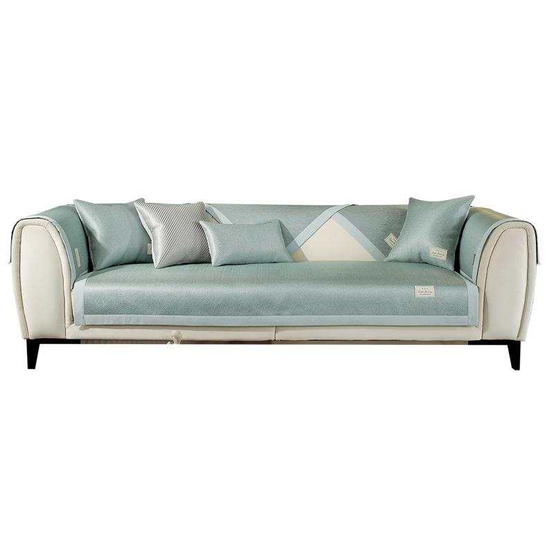 Ice Silk Sofa Cushion Summer Summer Mat Cool Pad Non-Slip Sofa Cover Summer Rattan Mat Ice Cushions Seat Cushions Cover Cloth