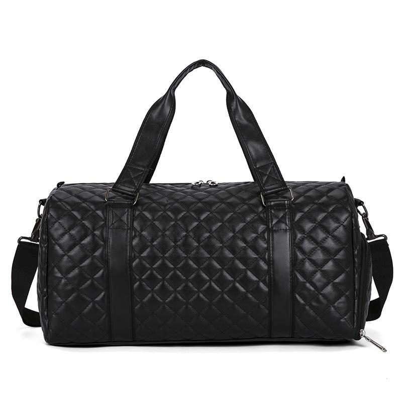 Premium Travel Bag Short Business Trip PU Portable Shoulder Oblique Span Dry and Wet Separation Boarding Independent Shoe Compartment Luggage Bag