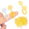 50Pcs Tattoo Pigment Ink Ring Cup Holder With Lid Cover Cap For Microblading